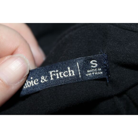 Womens Abercrombie & Fitch Black Cotton Long Sleeve V-Neck Bodysuit Size Small S - Picture 4 of 7